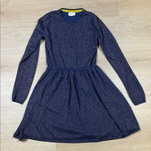 Johnnie B. Sparkly Navy Gold Long Sleeve Dress Girl’s size 13/14